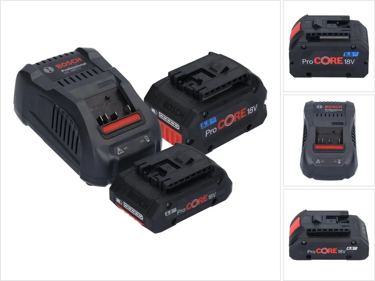 Bosch Professional 1600A0214A Accu & Lader Set - 2x ProCORE 18V