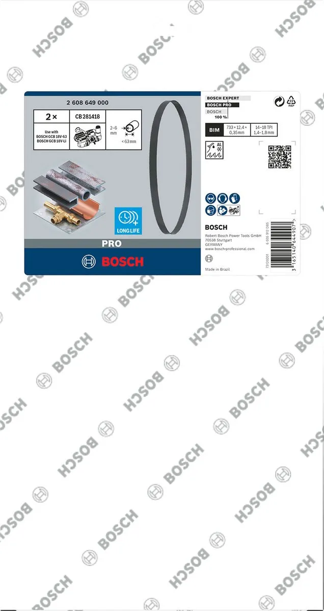 Bosch Professional CB 2818 BIM Bandzaagbladen 2 Stuks - Metaal