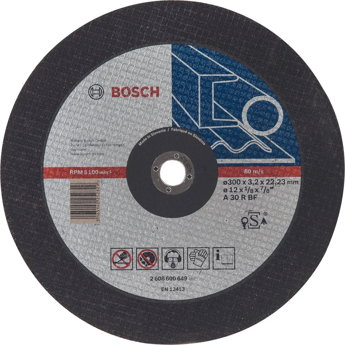 Bosch Professional DSS Recht Metaal Slijpschijf 300x3,2mm