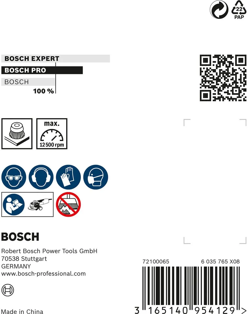 Bosch Professional X-Lock Komstaalborstel 0,3x75mm - Staal