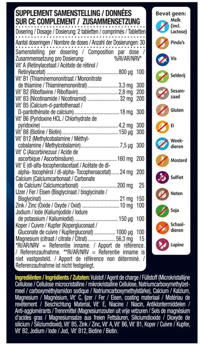 Lucovitaal Multi IJzer Energie 120 tabletten - 2x60