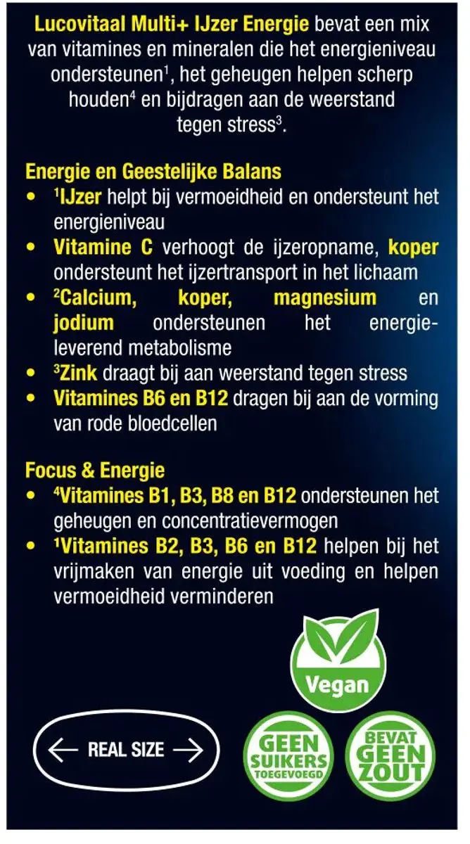 Lucovitaal Multi IJzer Energie 120 tabletten - 2x60