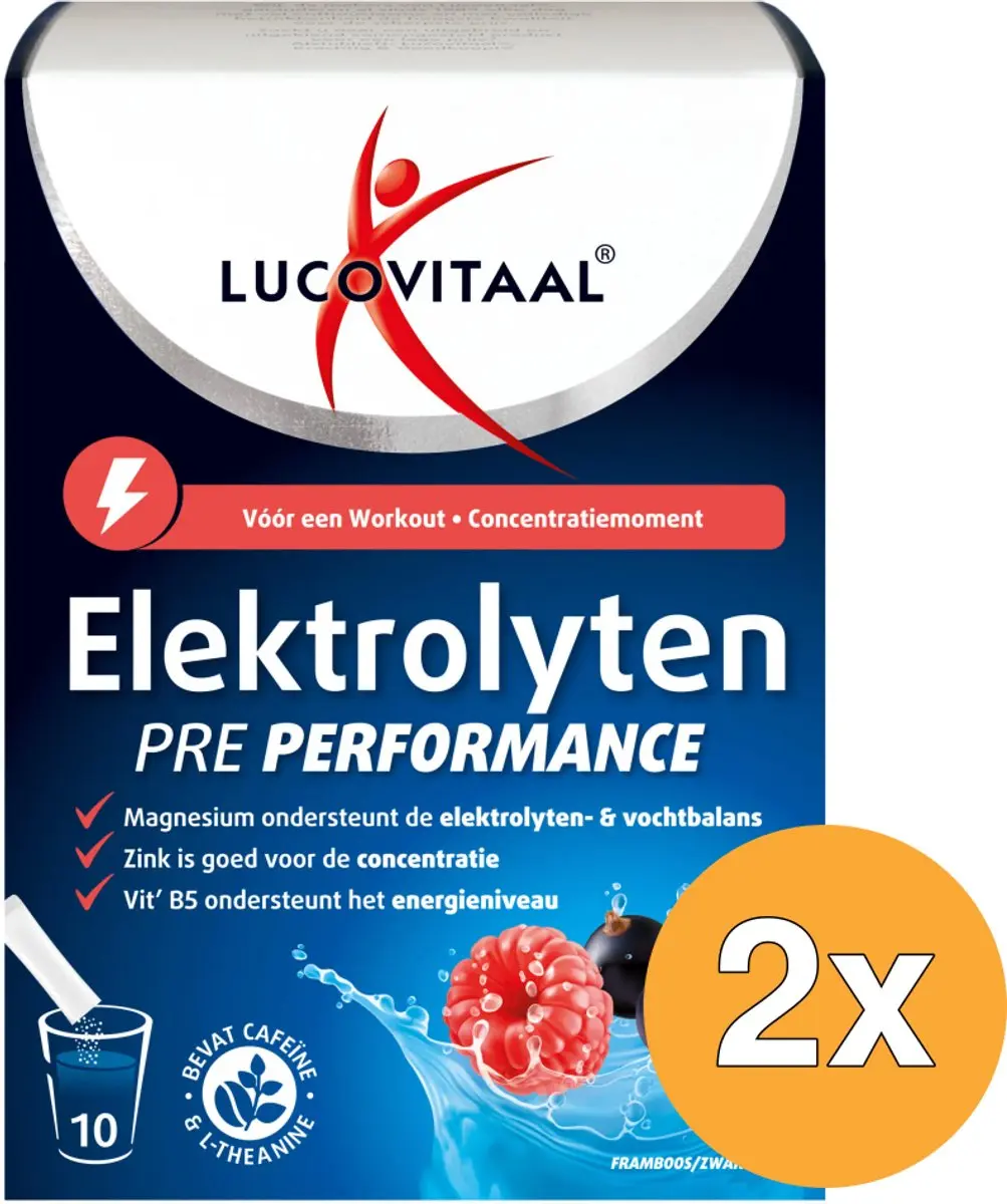 2x Lucovitaal Elektrolyten Pre Performance (10 zakjes)