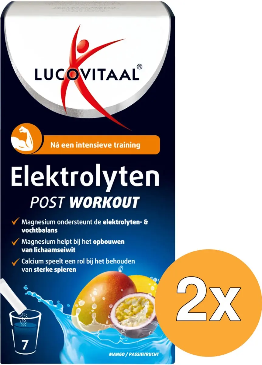 2x Lucovitaal Elektrolyten Post Workout (7 zakjes)