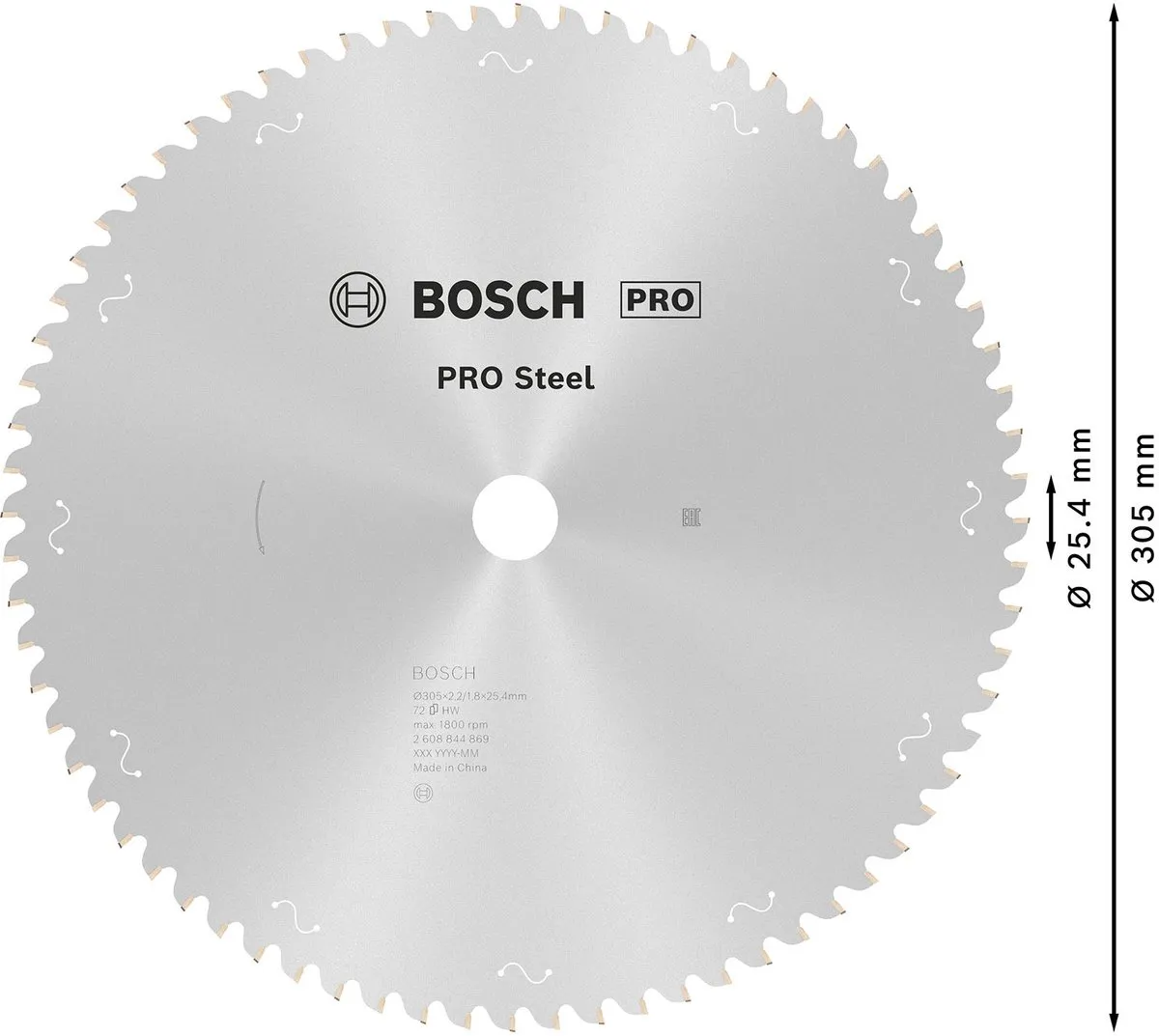 Bosch Professional Steel Zaagblad 305mm 60 Tanden - 25.4mm As
