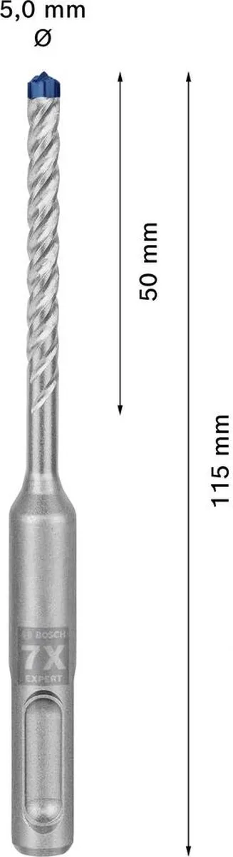 Bosch Professional EXPERT SDS plus-7X Hamerboor 5x50x115mm - 5 Stuks