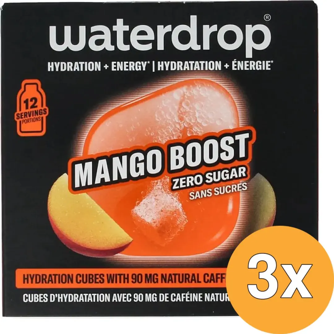 3x Waterdrop Microenergy Mango Boost (12 stuks)