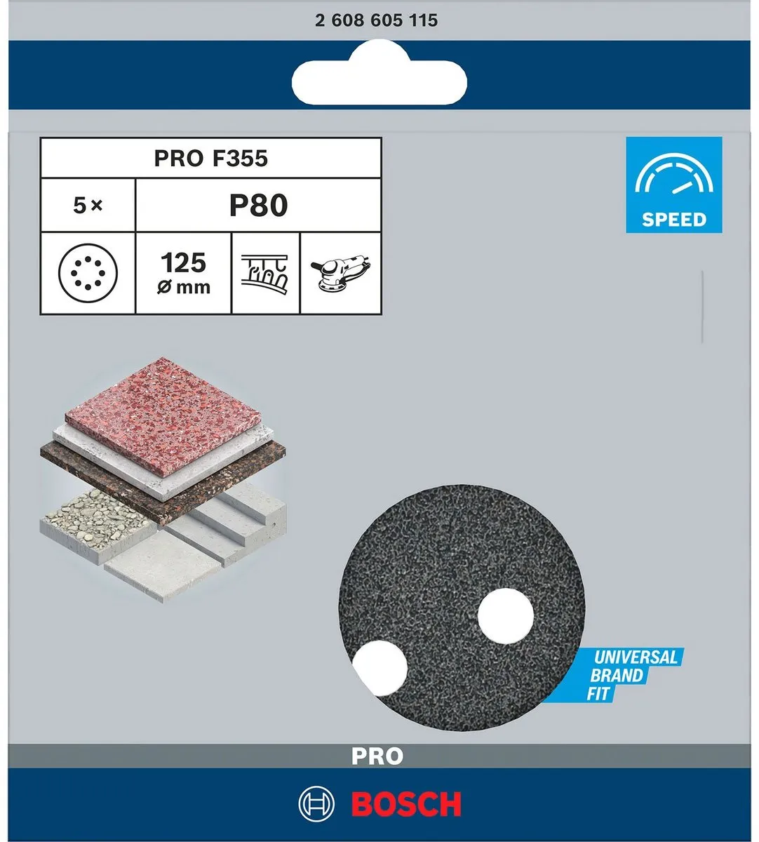 Bosch Professional Schuurvellen Ø125 Best Coatings - 5 Stuks