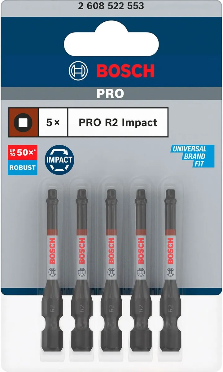 Bosch Professional Robertson Slagbits R2 55mm - 5-delig