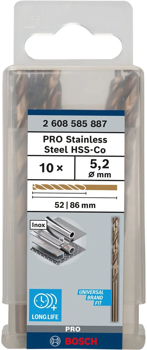 Bosch Professional ST. LINE 5,2mm HSS-CO Boor - 10 Stuks