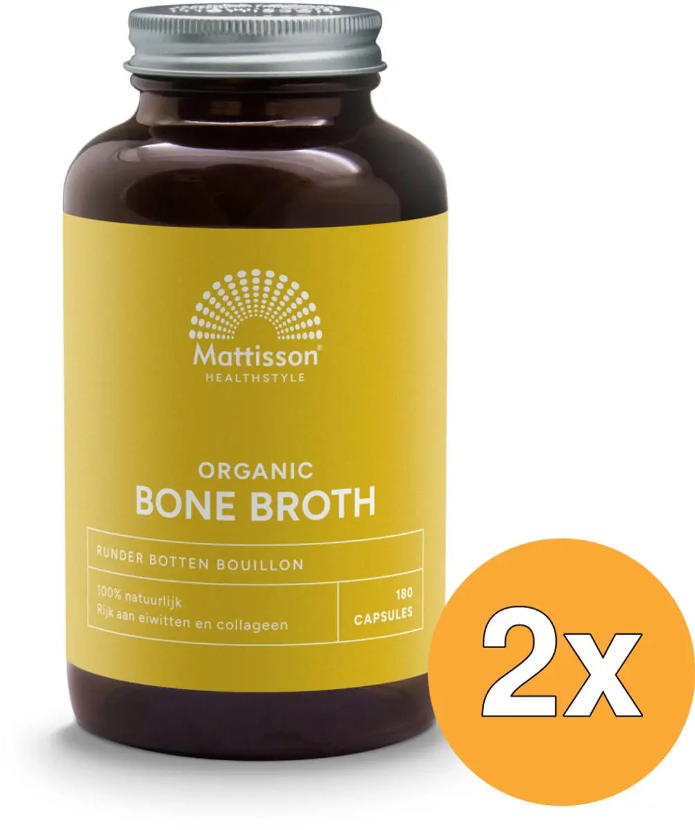2x Mattisson Organic Beef Bone Broth Bio (180 capsules)