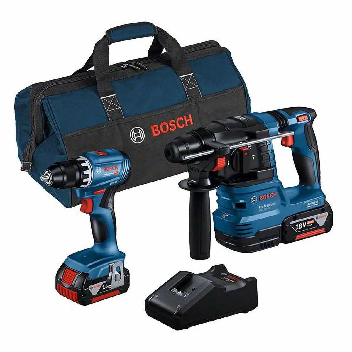 Bosch Professional Accu Combiset GSR 18V-45 GBH 18V-22 - 4.0Ah