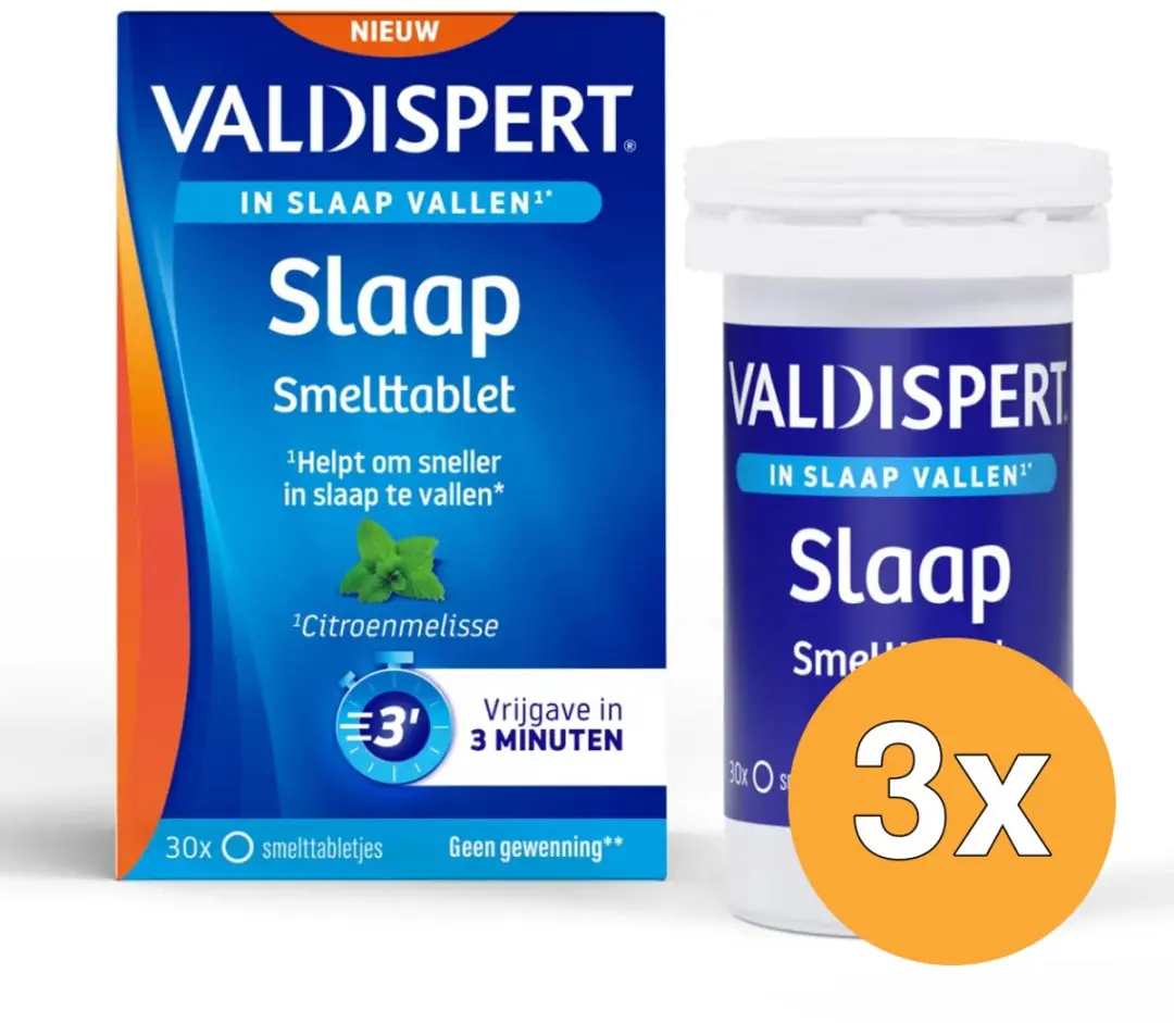 3x Valdispert Slaap Smelttablet (30 Tabletten)