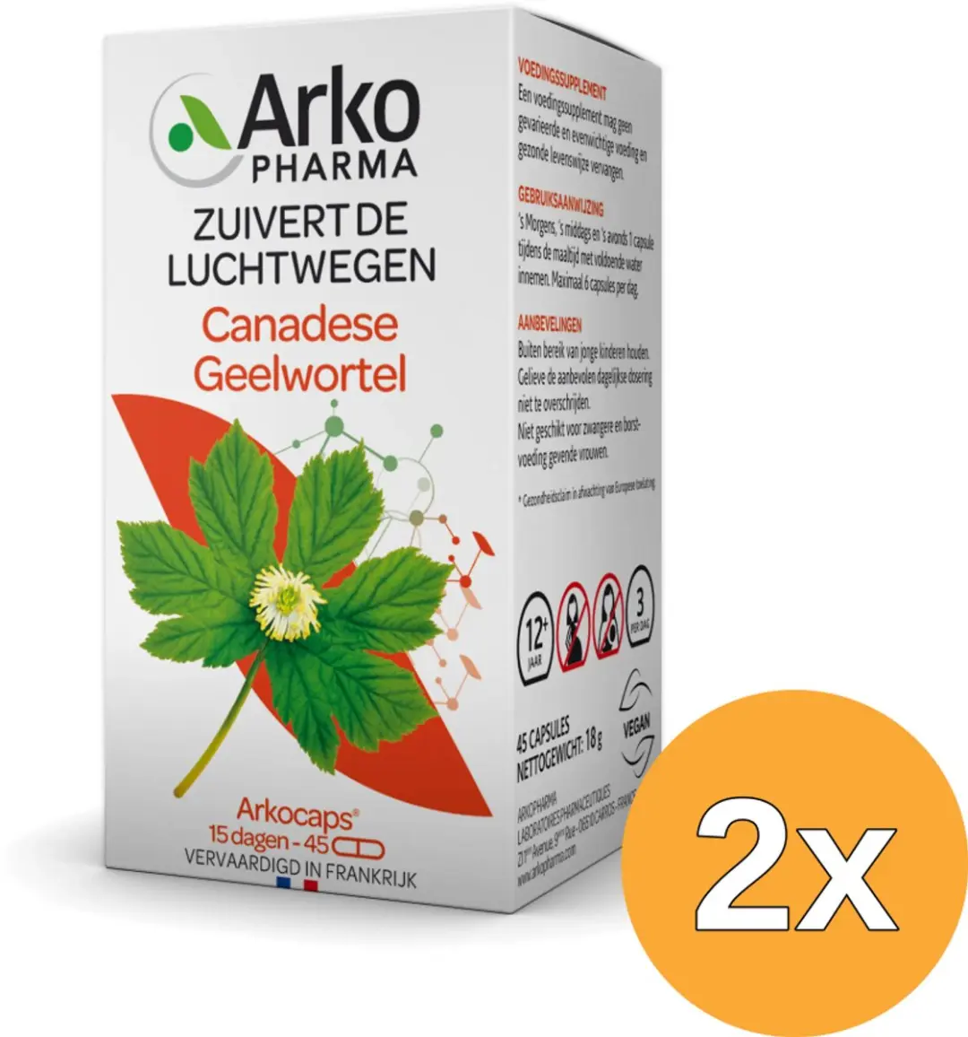 2x Arkocaps Canadese Geelwortel (45 capsules)