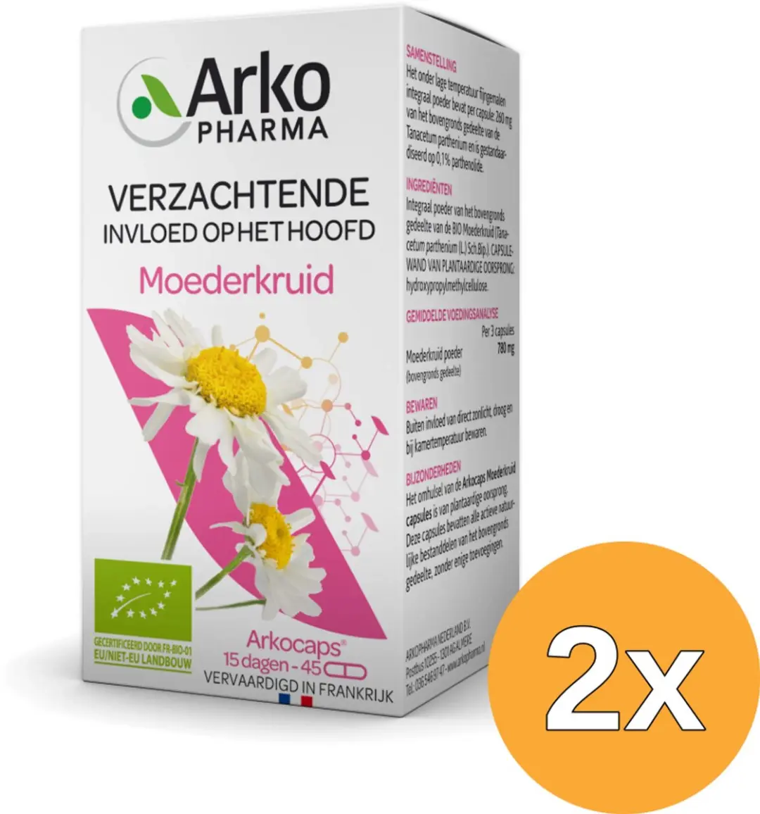 2x Arkocaps Moederkruid Bio (45 capsules)