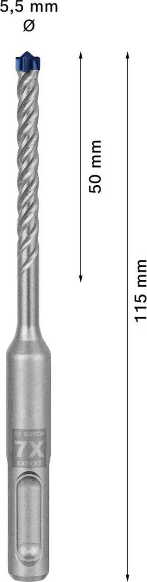 Bosch Professional EXPERT SDS plus-7X Hamerboor 5,5mm x 115mm - afbeelding 6 van 6