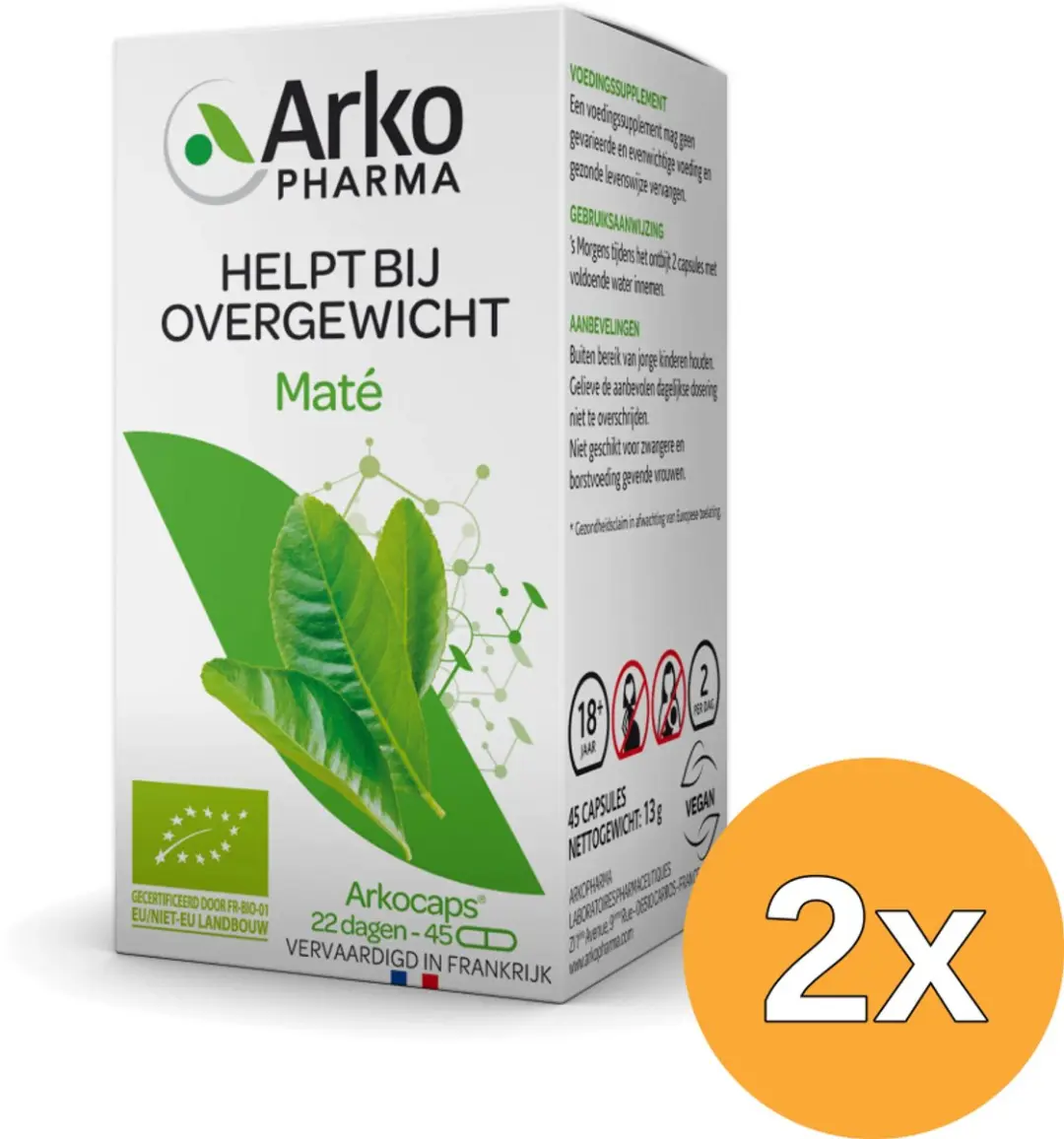 2x Arkocaps Mate (45 capsules)