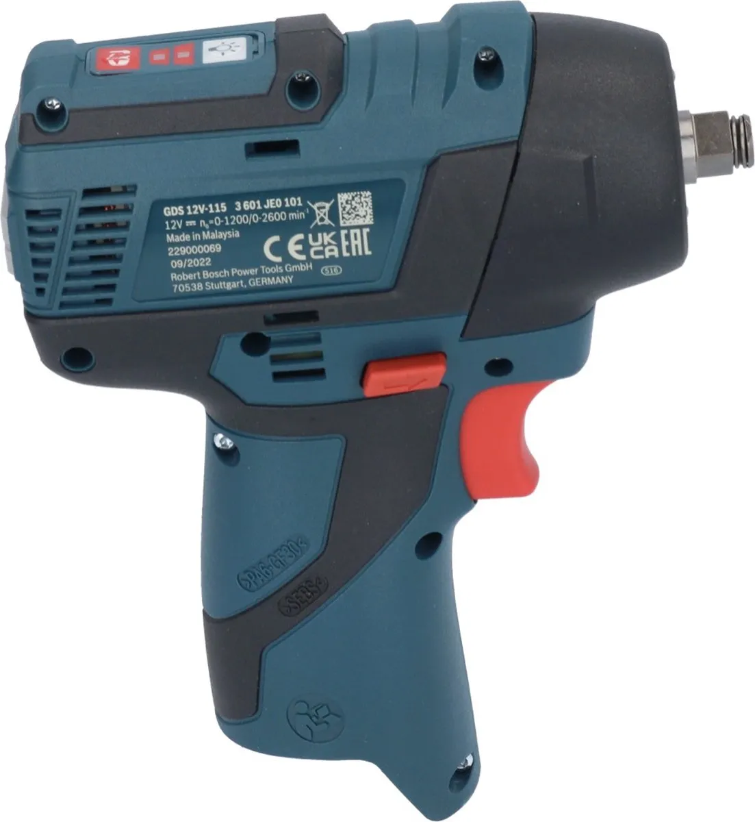 Bosch Professional GDS 12V-115 Accu Slagmoeraanzetter - 3100 Slagen/min - L-Boxx - afbeelding 6 van 6