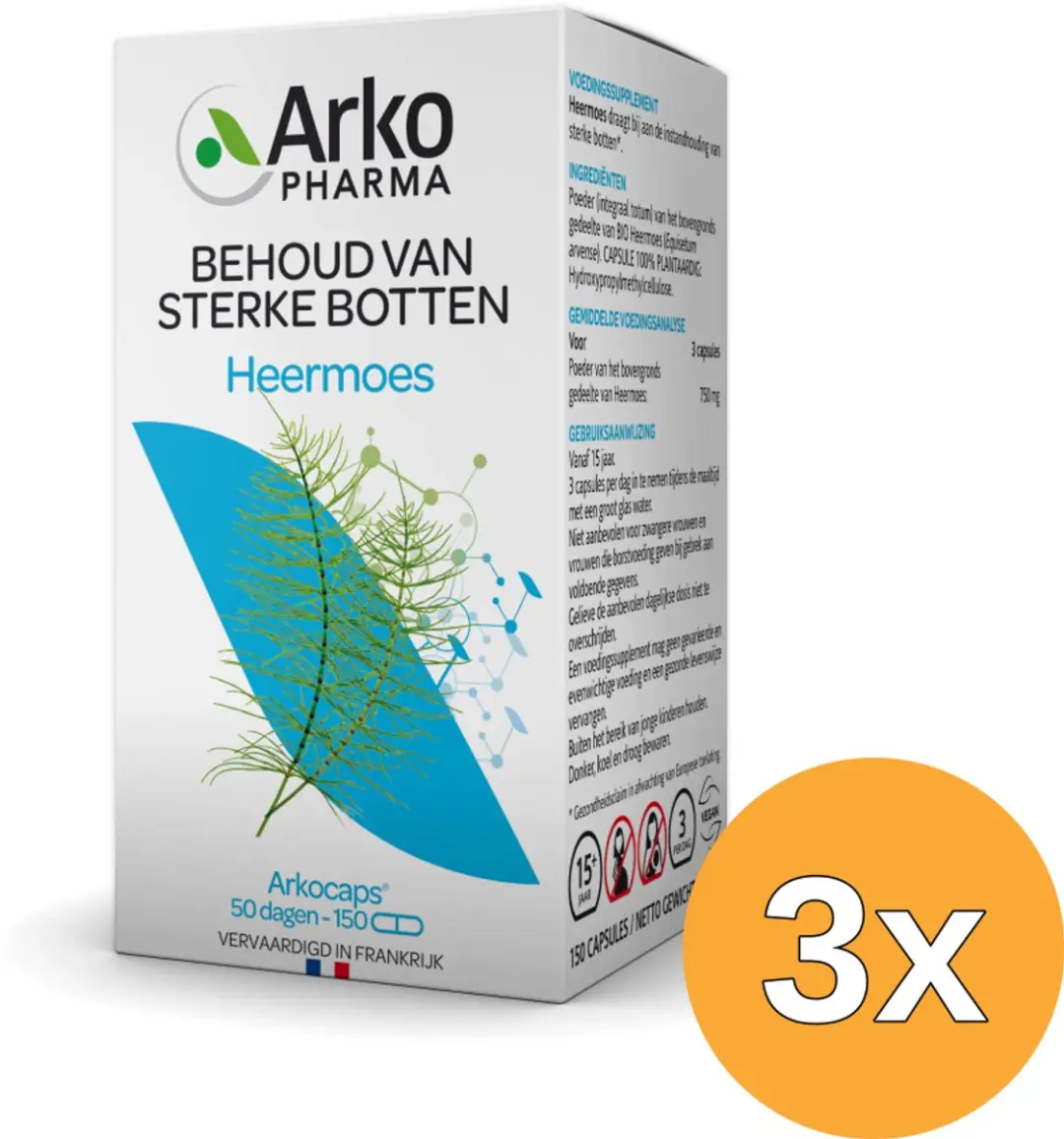 3x Arkocaps Heermoes Bio (150 capsules)