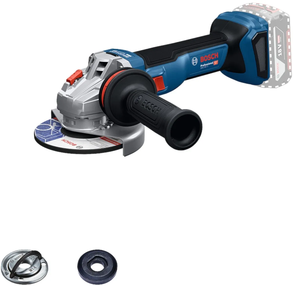 Bosch Professional GWS 18V-11 Accu Haakse Slijper 125mm - Metaal