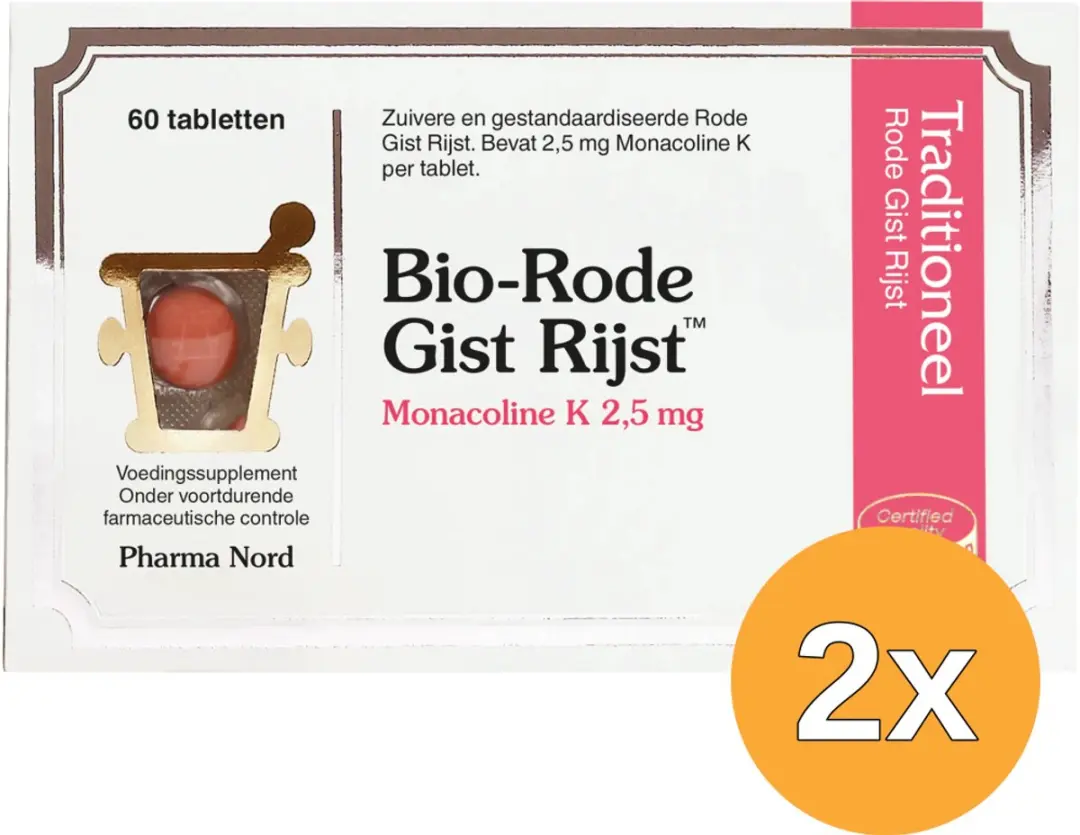 2x Pharma Nord Bio Rode Gist Rijst (60 tabletten)