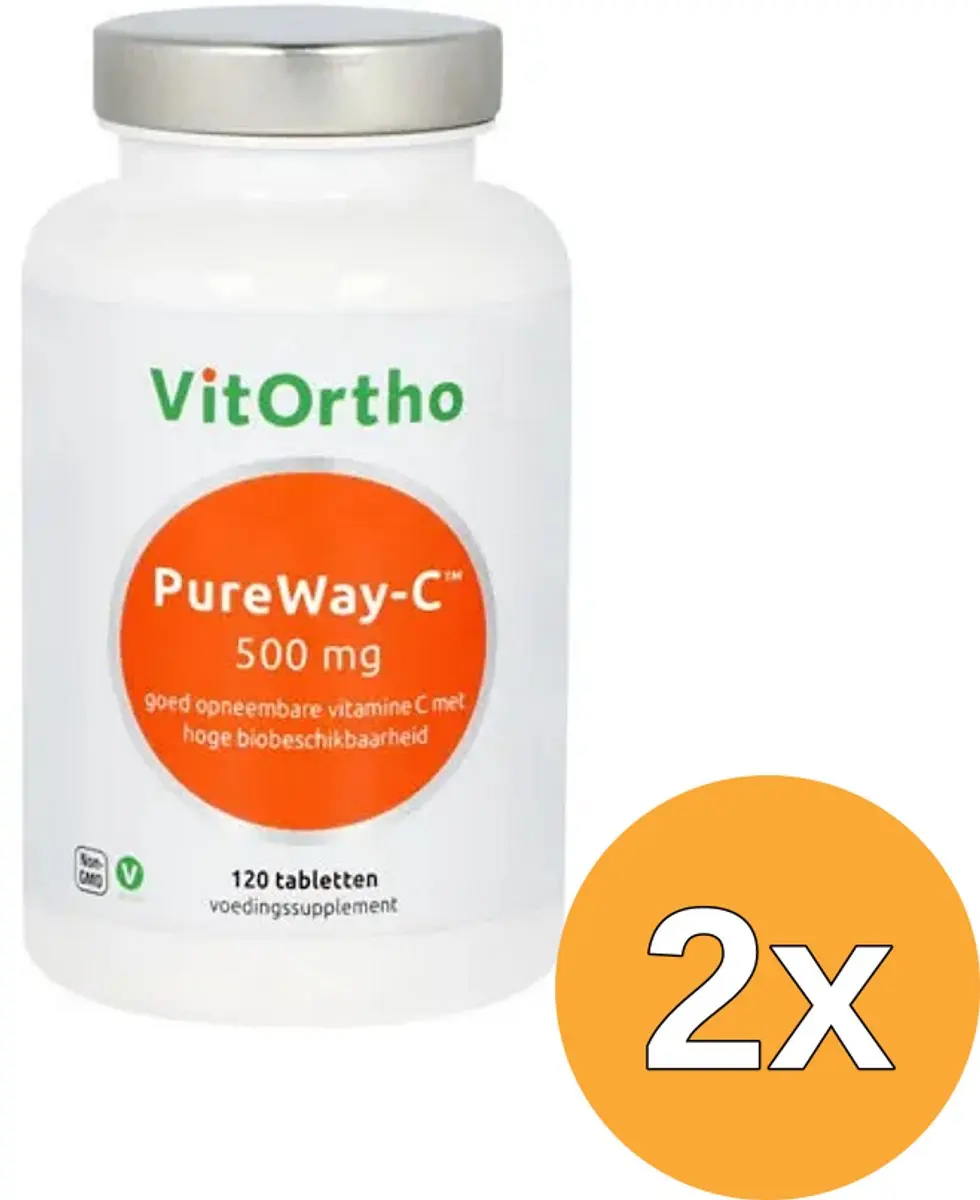 2x VitOrtho Vitamine C pureway-C (120 tabletten)