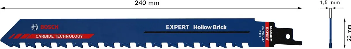 Bosch Professional EXPERT S1543HM Zaagblad Hollow Brick - Keramiek