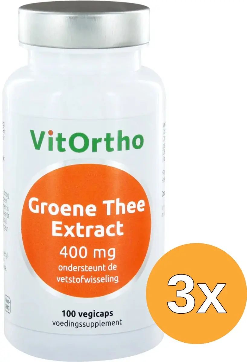 3x VitOrthogroene thee extract 400 mg (100 vega capsules)