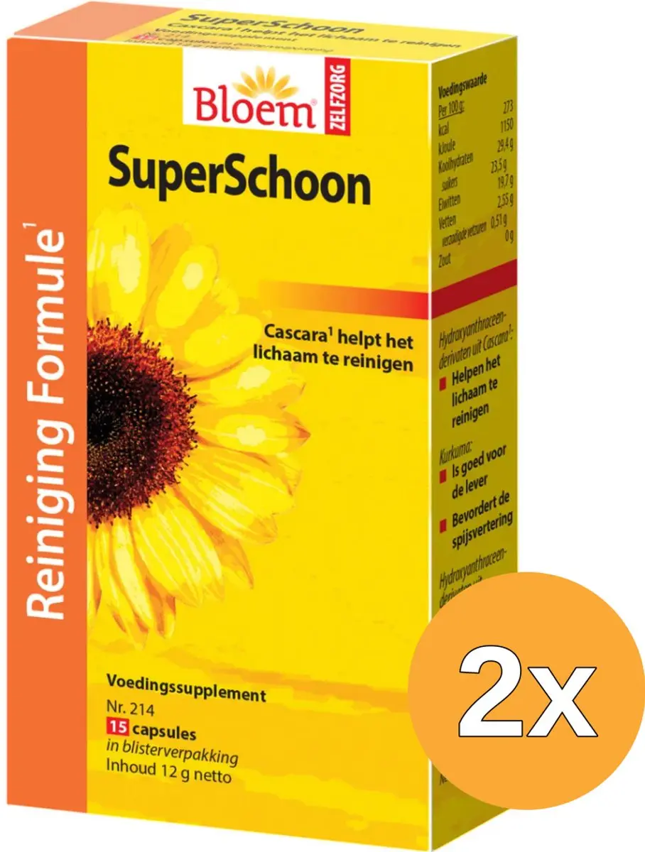 2x Bloem Super Schoon Reinigingskuur (15 capsules)