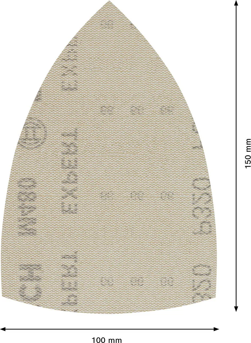 Bosch Professional EXPERT M480 Schuurnet 100x150mm K320 - 10 Stuks