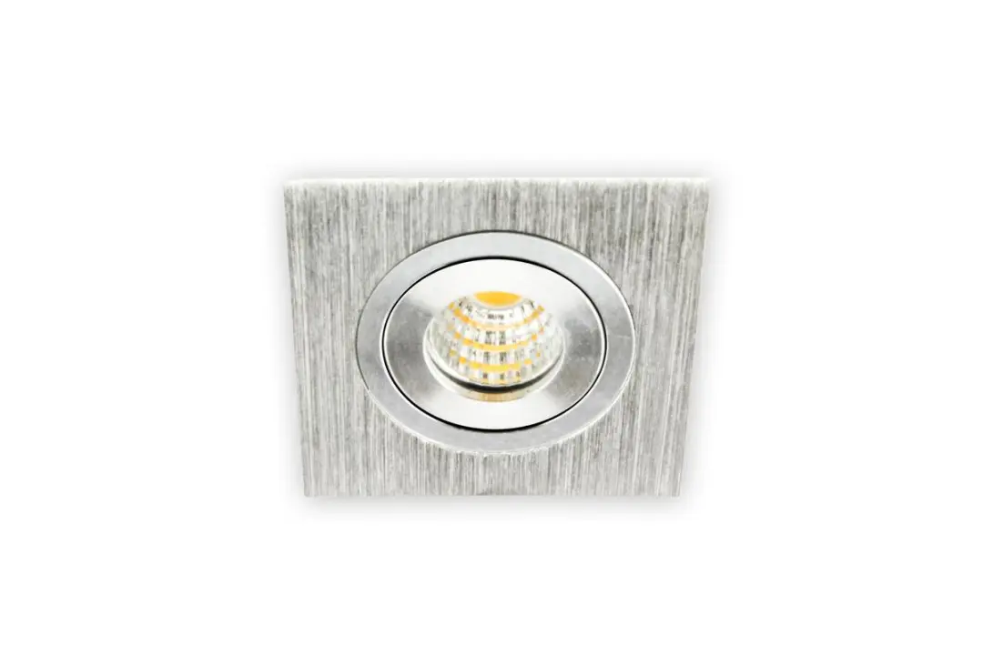 Groenovatie Inbouwspot LED 3W Vierkant Zilver - 61x61mm