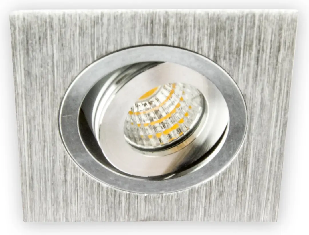 Groenovatie Inbouwspot LED 3W Vierkant Zilver