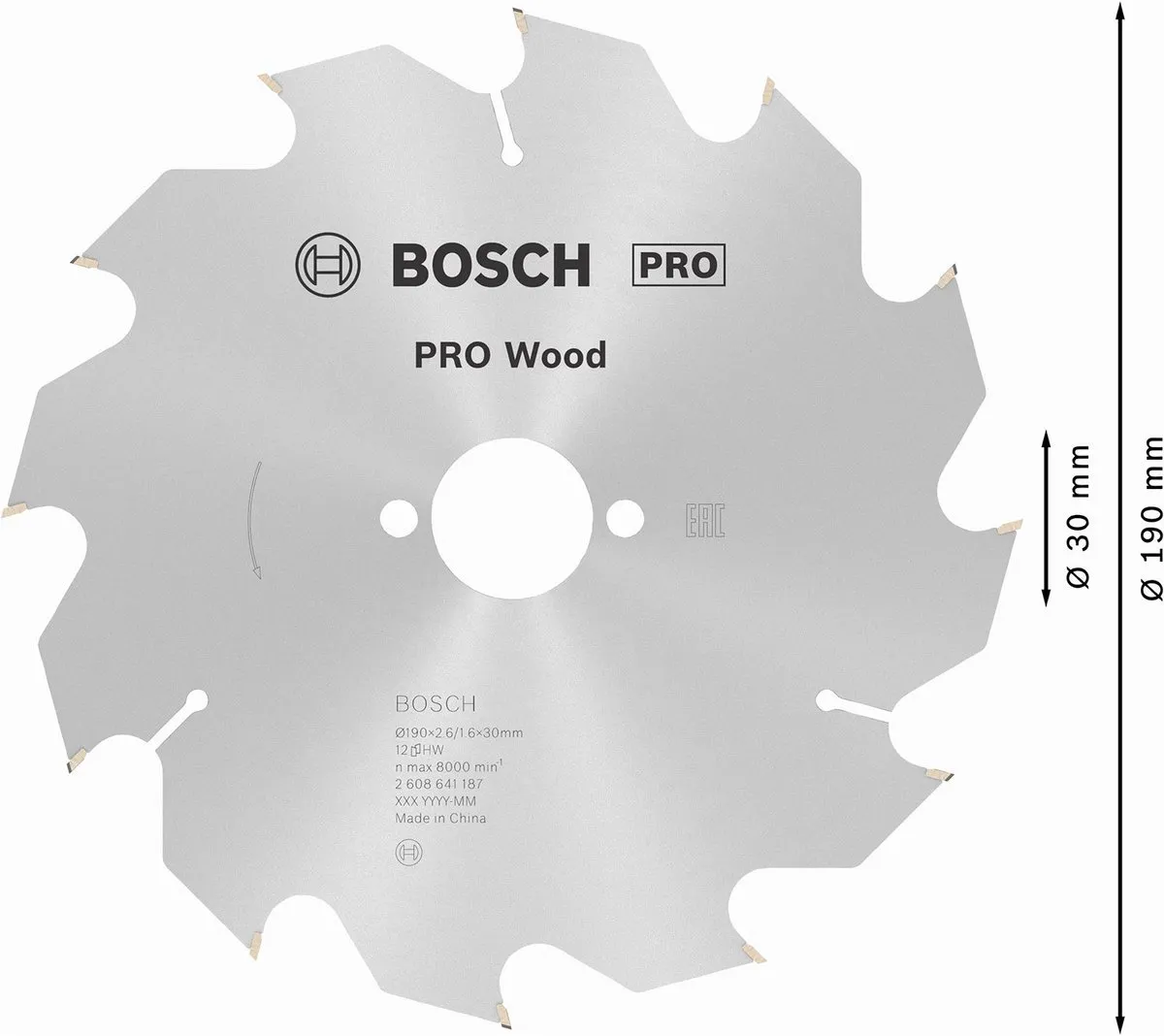 Bosch Professional Cirkelzaagblad Optiline 190mm Hout - 1 Stuk