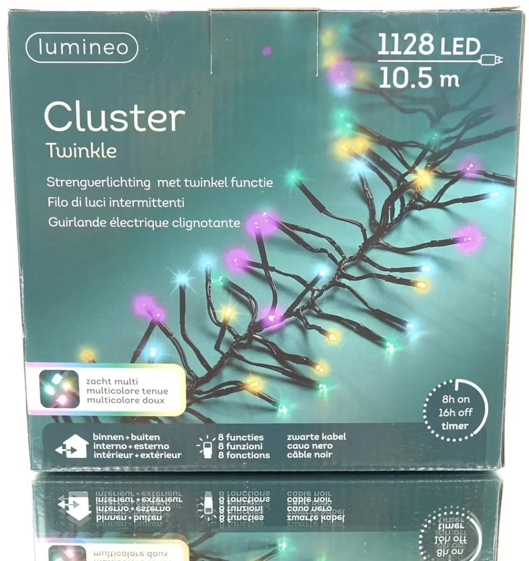 Lumineo LED Cluster Lights L10 - Multicolor - Zwart snoer