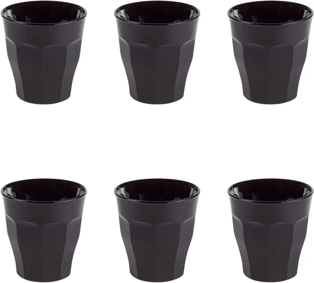 Duralex Picardie Glas 25cl - Zwart - 6 Stuks