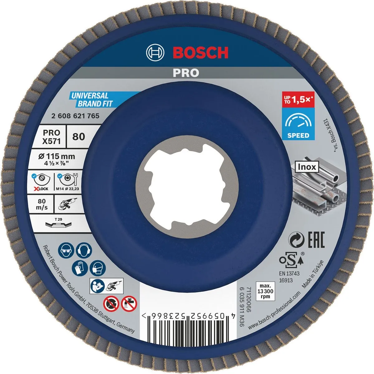 Bosch Professional PRO X571 X-Lock Lamellenschijf 115mm