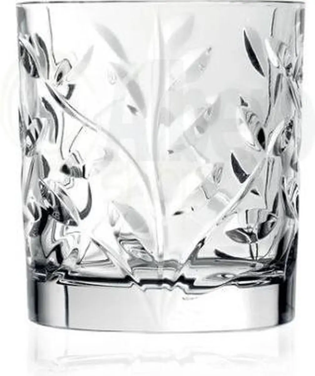 RCR Laurus Whiskyglazen 33cl - Set van 6 - Kristal - Transparant