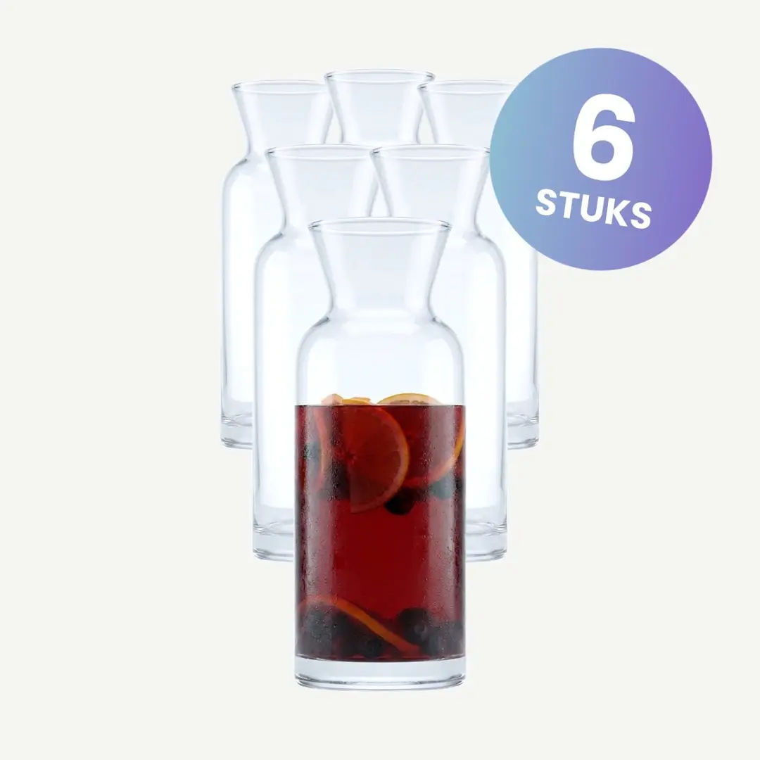 Pasabahce Modern Karaffen 0,5L - Set van 6 Stuks - Glas - afbeelding 5 van 5
