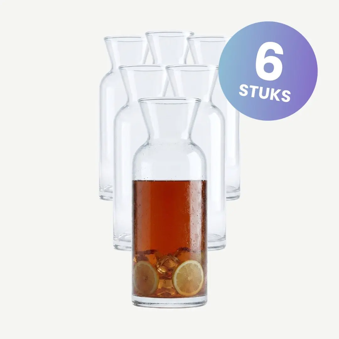 Pasabahce Modern Karaffen 1L - Set van 6 - Glas - Transparant - afbeelding 4 van 5
