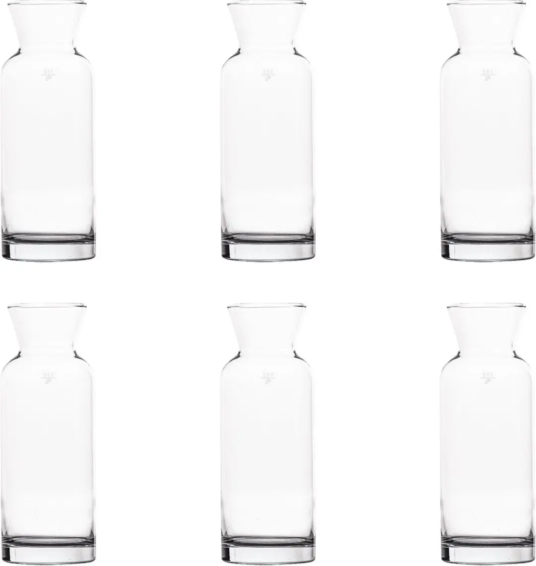 Pasabahce Modern Karaffen 1L - Set van 6 - Glas - Transparant - afbeelding 2 van 5