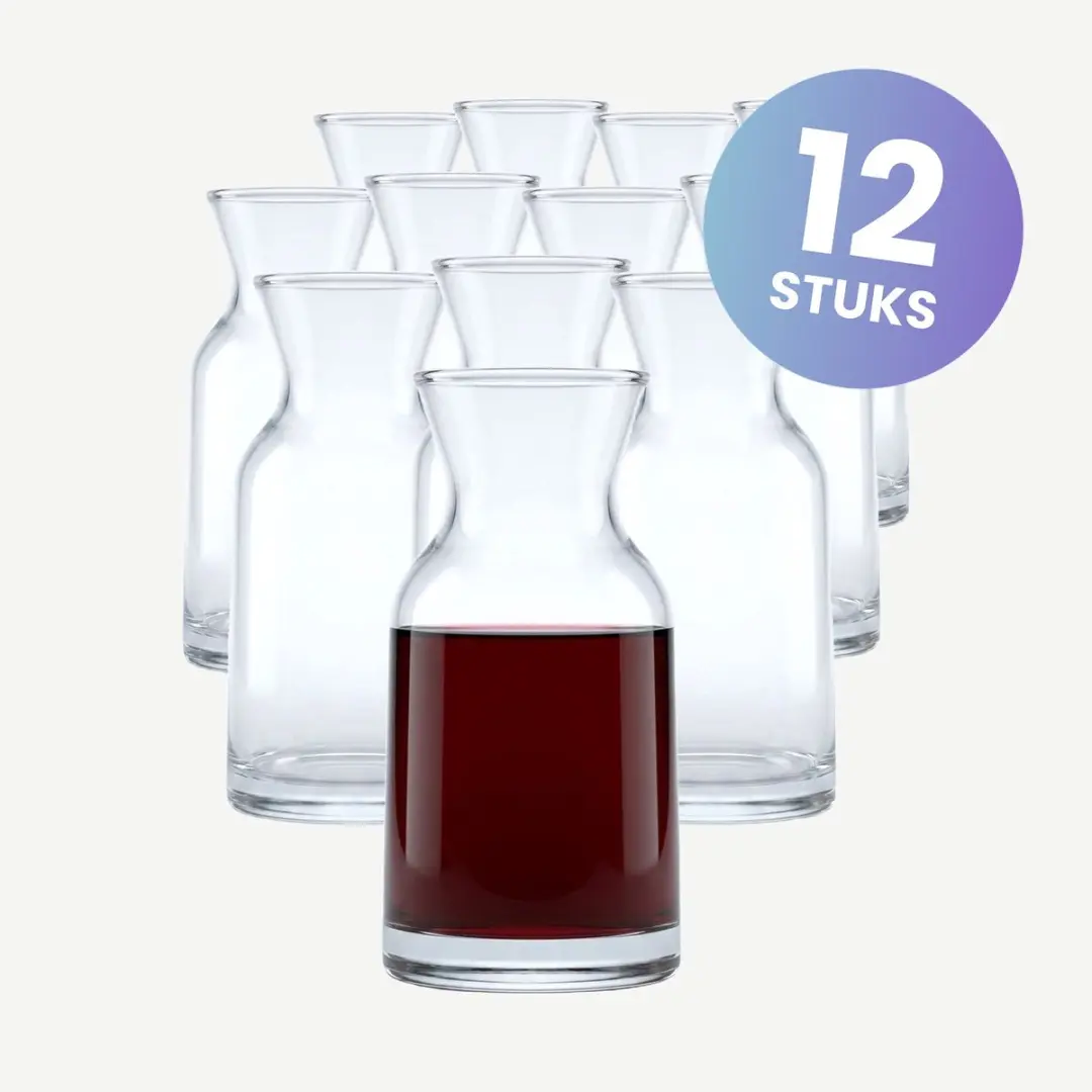 Pasabahce Village Mini Glazen Karaf & Rietje Set - 195ml - 6 Stuks - afbeelding 4 van 6