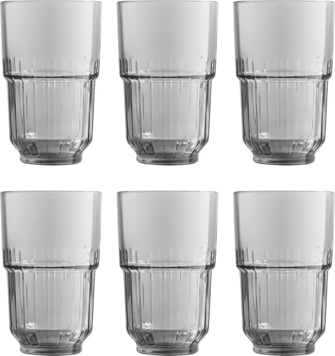Onis Linq Longdrinkglazen 296ml - Set van 12 - Grijs
