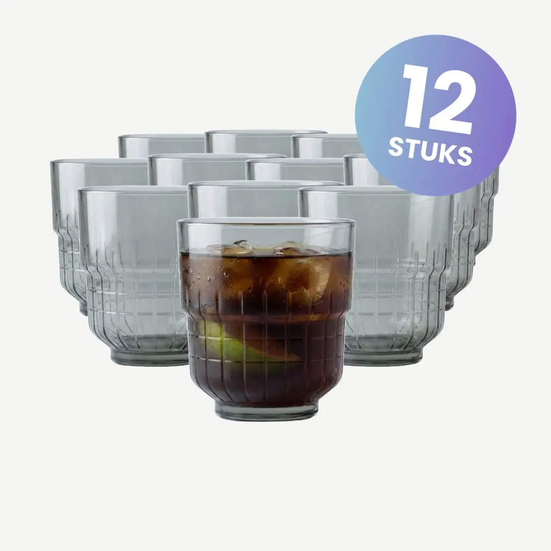Onis Linq Tumblers 266ml - Grijs - Set van 12