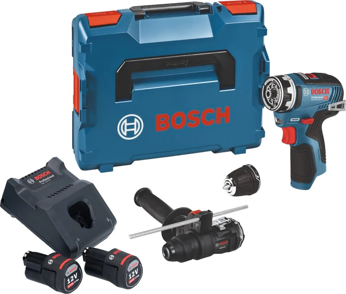 Bosch Professional GSR 12V-35 FC Schroefboormachine - 2x 3.0Ah Accu - 21 Momenten