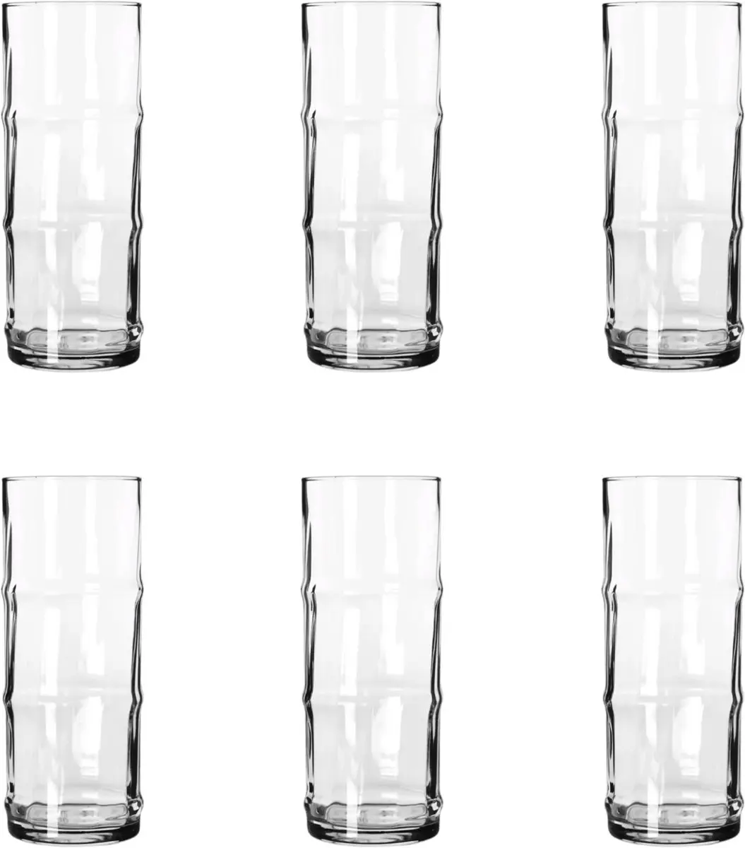 Onis Bamboo Longdrinkglazen Set 6 Stuks - 475ml - Transparant
