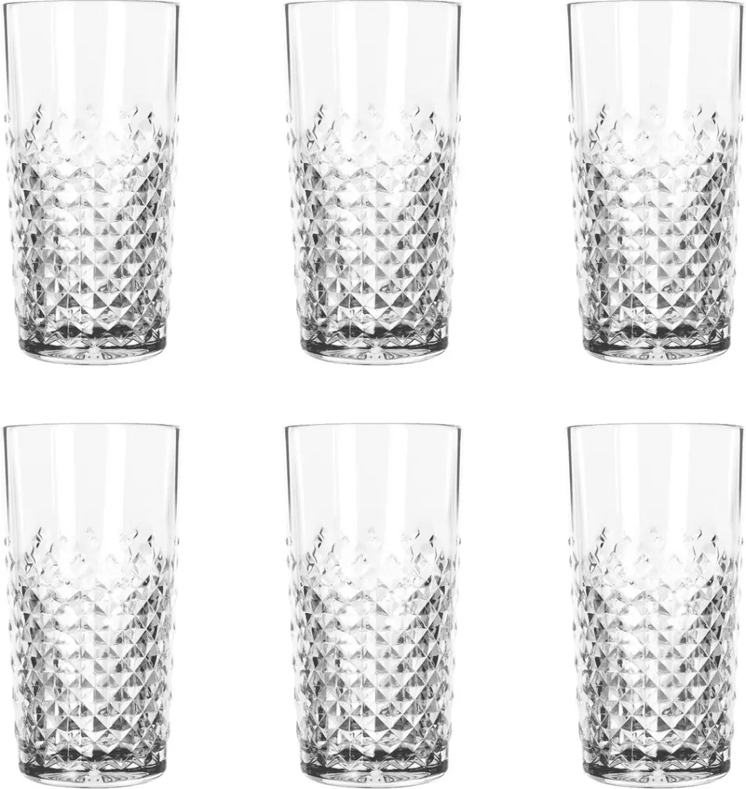 Onis Carats Longdrinkglazen 415ml - Set van 6 - Transparant