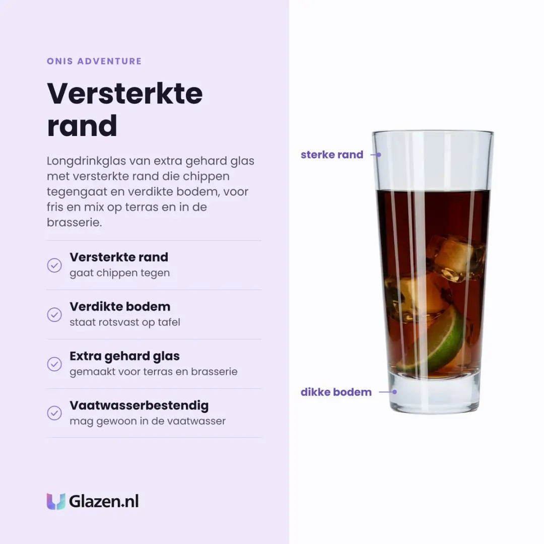 Onis Adventure Longdrinkglazen 296ml - Set van 12
