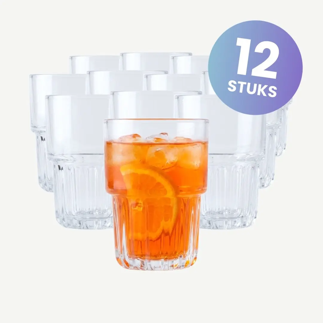 Onis Summit Longdrinkglazen 35cl - Set van 12 - Transparant