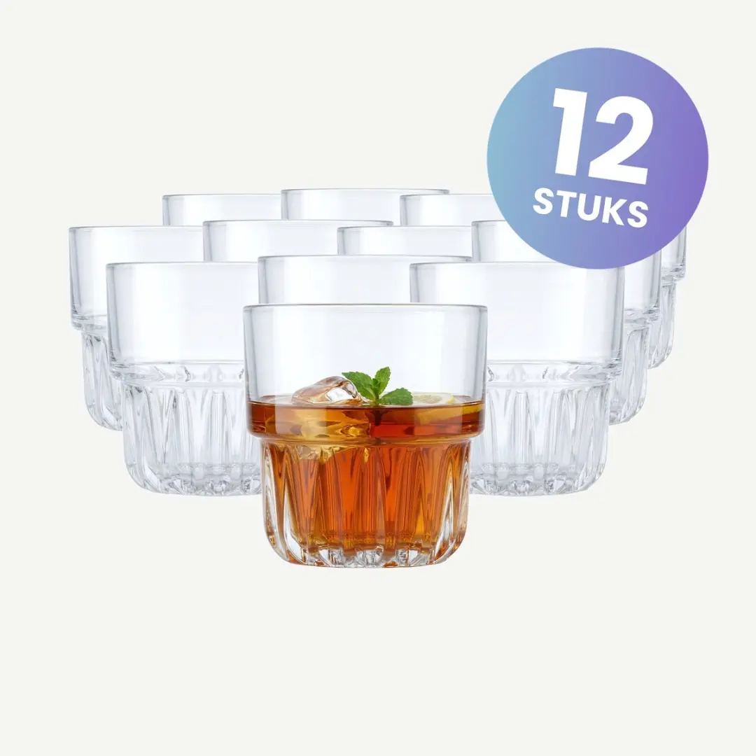 Onis Summit Tumblers 200ml - Set van 12 Stuks - Transparant