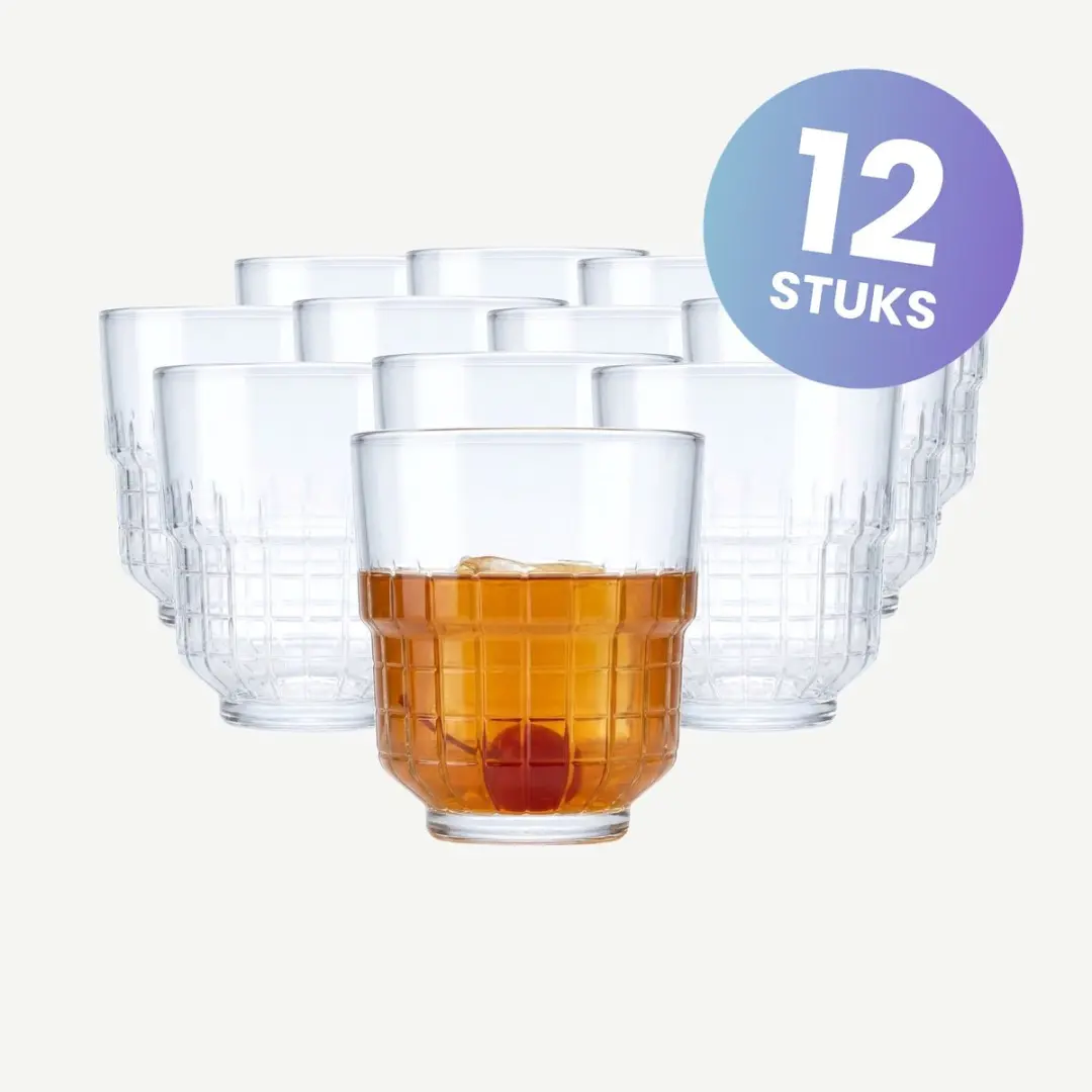 Onis Tarq Tumblers 26cl - Set van 12 - Gehard glas